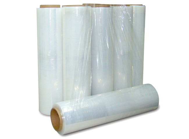 Película de embalaje transparente de 19.7 in de ancho y estirable hasta  984.3 ft de longitud - Rollo de película elástica manual para embalaje