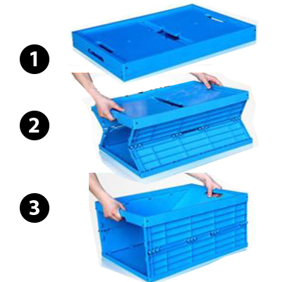 Caja Plegable Plastico, 5 Piezas Cajas Plegables de Plástico, Caja